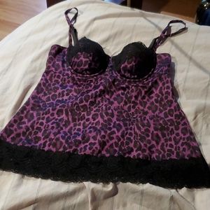 Purple Leopard Corset Top